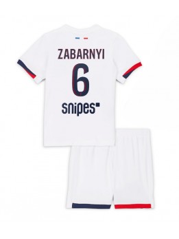 Billige Paris Saint-Germain Illia Zabarnyi #6 Bortedraktsett Barn 2025-26 Kortermet (+ Korte bukser)